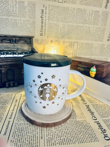 White Starbucks mug